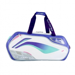 Сумка для бадминтона 6 ракеток (белая с лого) Li-NING ABJU013-2