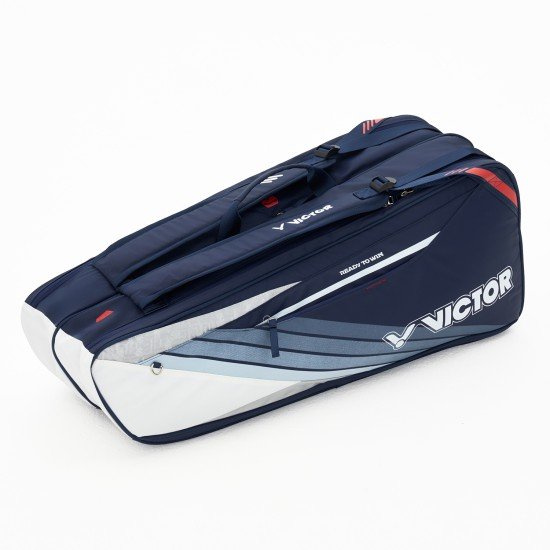 Сумка для бадминтона 6 ракеток Victor BR5260 BA (синяя с белым) 