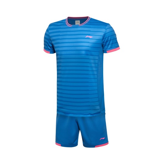 Комплект мужской шорты с футболкой (синий) LI-NING AATL039-1