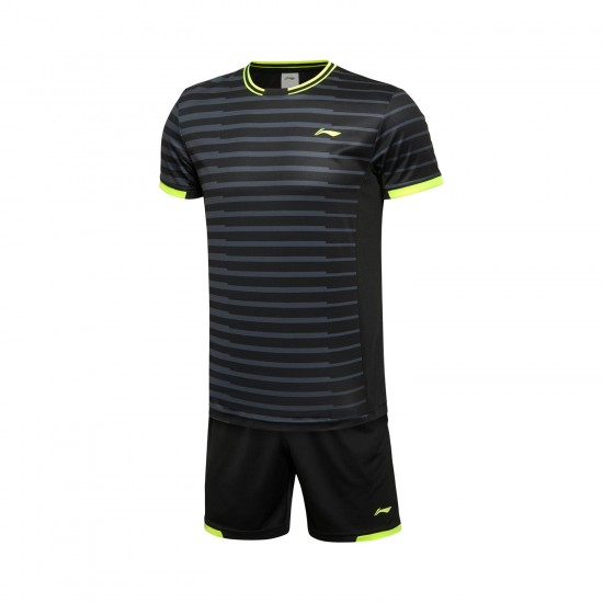 Комплект мужской шорты с футболкой (черный) Li-NING AATL039-5
