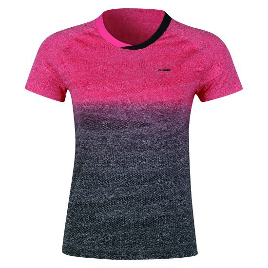 Комплект женский юбка с футболкой (розовый черный) Li-NING AATN018-4