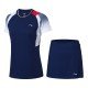Комплект женский юбка с футболкой (синий белый) Li-NING AATP018-3
