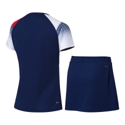 Комплект женский юбка с футболкой (синий белый) Li-NING AATP018-3