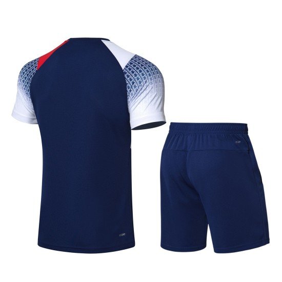 Комплект мужской шорты с футболкой (синий белый) Li-NING AATP019-3