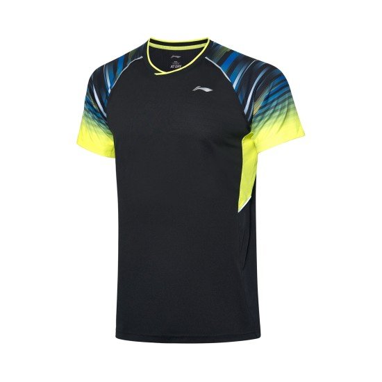 Комплект мужской шорты с футболкой (черный желтый) Li-NING AATP043-1