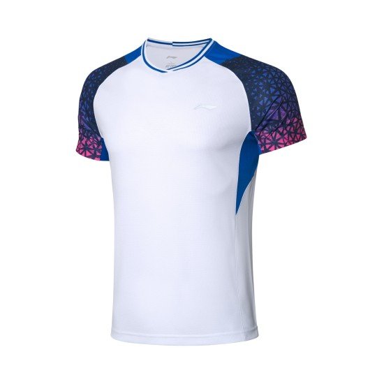 Комплект мужской шорты с футболкой (белый синий) Li-NING AATQ023-3