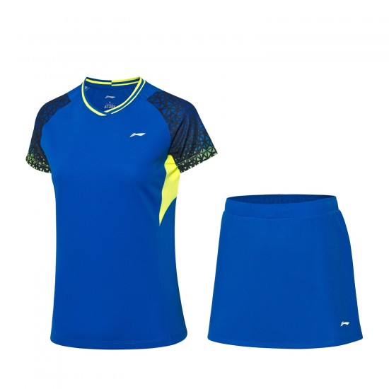 Комплект женский футболка с юбкой (синий) Li-NING AATQ028-1
