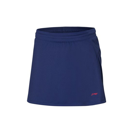 Комплект женский футболка с юбкой (белый, синий) Li-NING AATQ064-3