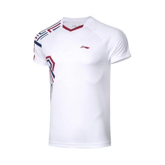 Комплект мужской шорты с футболкой (белый синий) Li-NING AATQ087-3