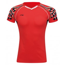 Комплект женский футболка с юбкой (красный, черный) Li-NING AATR004-2
