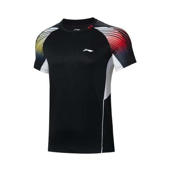 Комплект мужской шорты с футболкой (черный) Li-NING AATR045-1