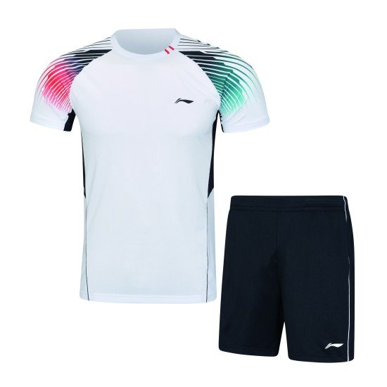 Комплект мужской шорты с футболкой (белый) Li-NING AATR045-2
