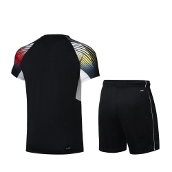 Комплект детский для бадминтона футболка и шорты (черный) Li-NING AATR096-1