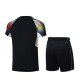 Комплект детский для бадминтона футболка и шорты (черный) Li-NING AATR096-1