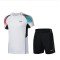 Комплект детский для бадминтона футболка и шорты (белый, черный) Li-NING AATR096-2
