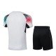 Комплект детский для бадминтона футболка и шорты (белый, черный) Li-NING AATR096-2