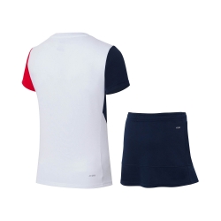 Комплект женский футболка с юбкой (белый, черный) Li-NING AATS008-1