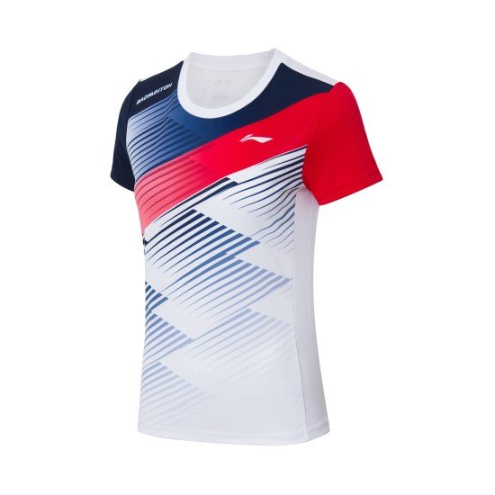 Комплект женский футболка с юбкой (белый, черный) Li-NING AATS008-1