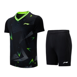Комплект мужской шорты с футболкой (черный) Li-NING AATT039-4