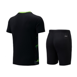 Комплект мужской шорты с футболкой (черный) Li-NING AATT039-4