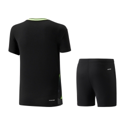 Комплект женский футболка с шортами (черный) Li-NING AATT040-4