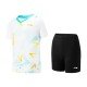 Комплект детский для бадминтона футболка и шорты (белый, черный) Li-NING AATT042-1