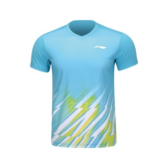 Комплект мужской шорты с футболкой (голубой/черный) Li-NING AATU031-3