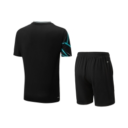Комплект мужской шорты с футболкой (черный) Li-NING AATU051-1