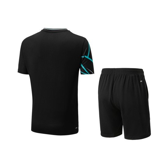 Комплект мужской шорты с футболкой (черный) Li-NING AATU051-1