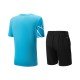 Комплект мужской шорты с футболкой (голубой/черный) Li-NING AATU051-3