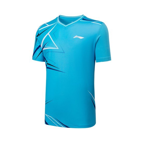 Комплект мужской шорты с футболкой (голубой/черный) Li-NING AATU051-3