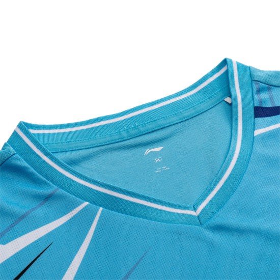 Комплект мужской шорты с футболкой (голубой/черный) Li-NING AATU051-3