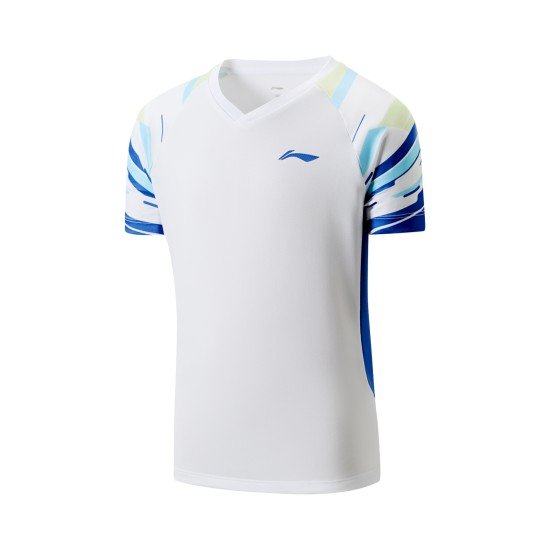 Комплект детский для бадминтона футболка и шорты (белый, черный) Li-NING AATW036-2
