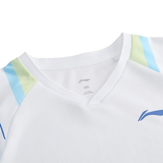 Комплект детский для бадминтона футболка и шорты (белый, черный) Li-NING AATW036-2