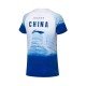 Футболка женская для бадминтона нац. сборная (бело-синяя) Li-NING AAYP142-1