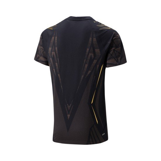 Футболка мужская для бадминтона соревновательная (черная) Li-NING AAYV019-1