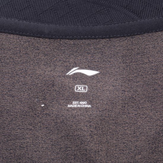 Футболка мужская для бадминтона соревновательная (черная) Li-NING AAYV019-1