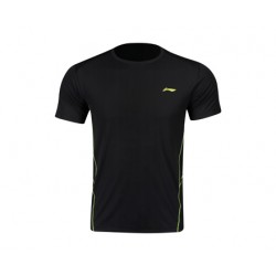 Футболка мужская для бадминтона (черная) LI-NING AHSL375-3