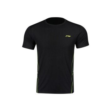 Футболка мужская для бадминтона (черная) LI-NING AHSL375-3